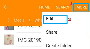 Editar la carpeta de medios enviados de WhatsApp