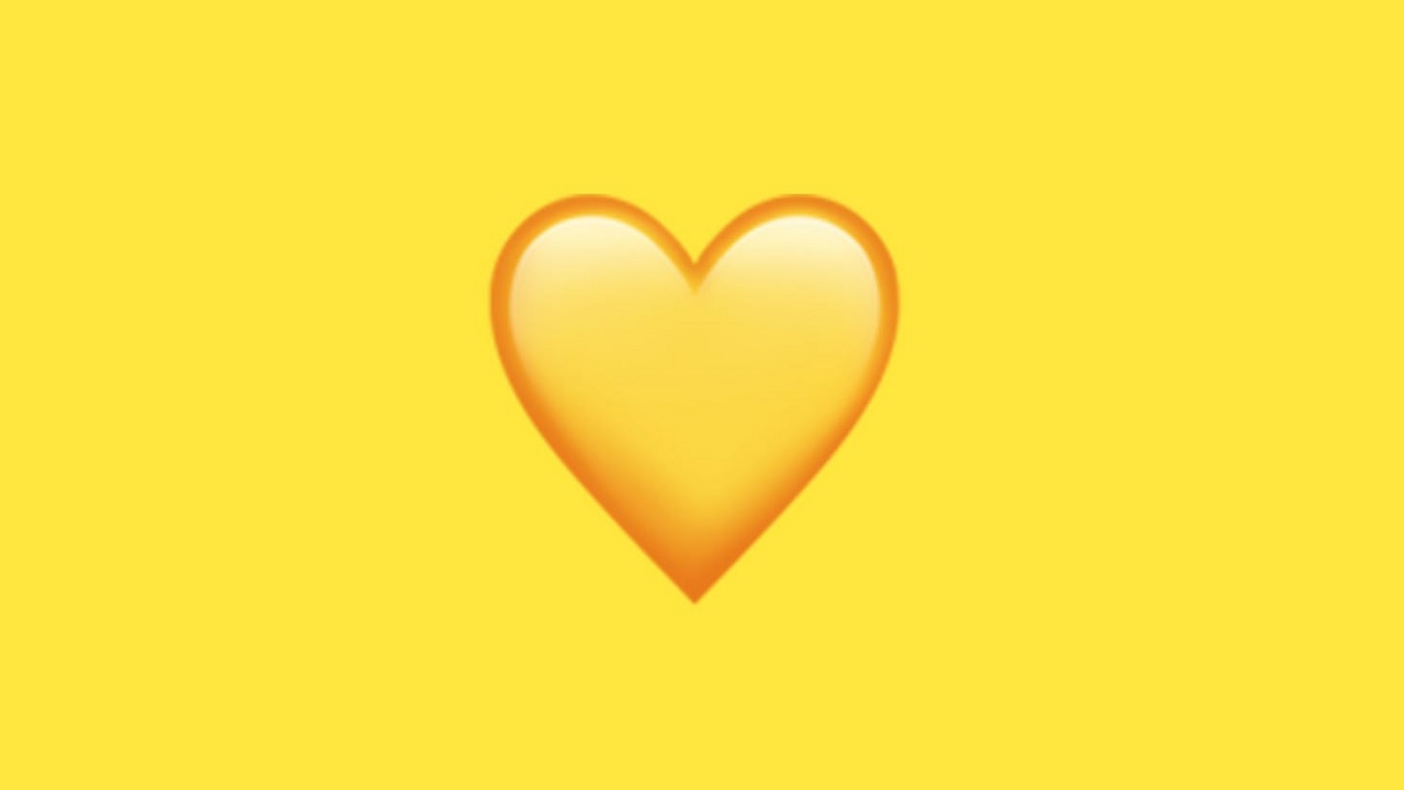 emoji de corazón amarillo
