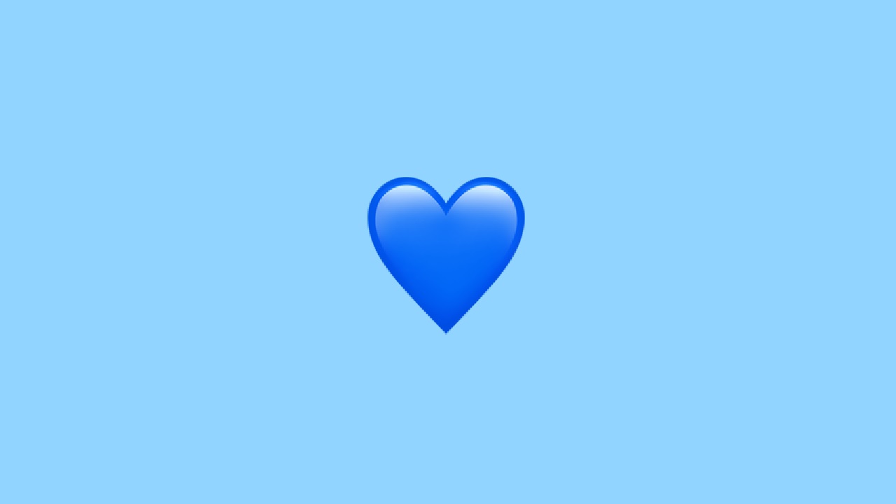 emoji de corazón azul