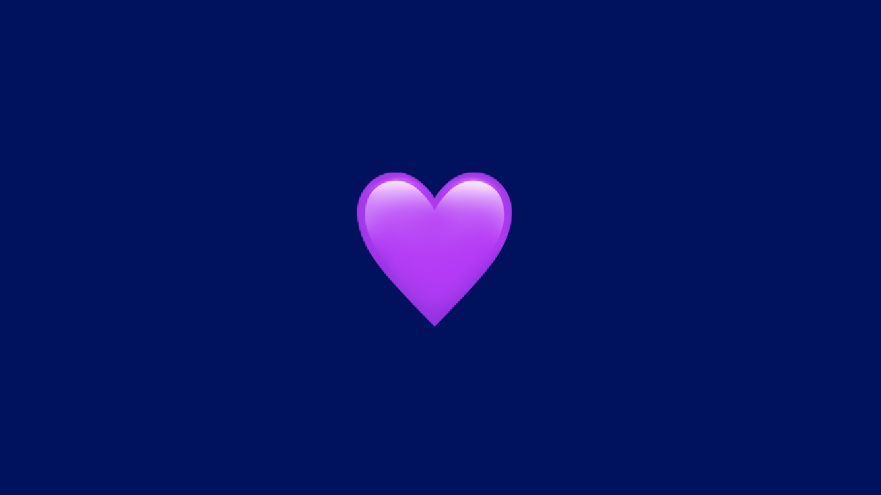 emoji de corazón morado