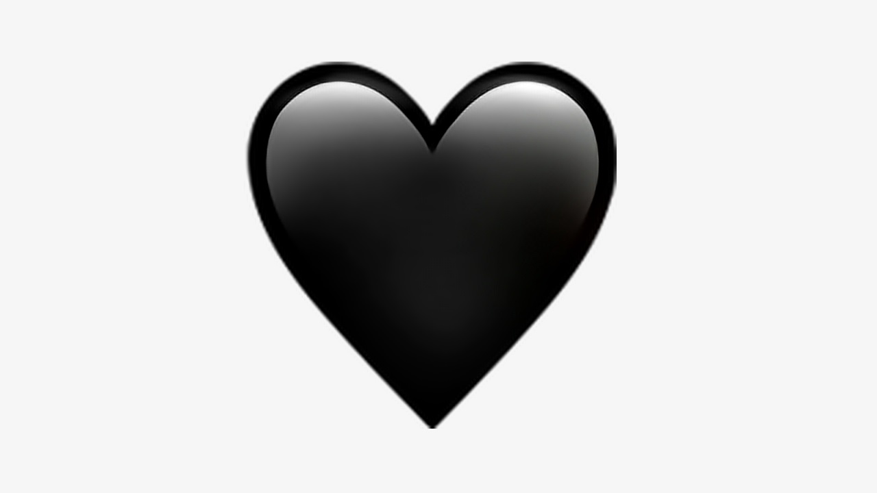 emoji de corazón negro