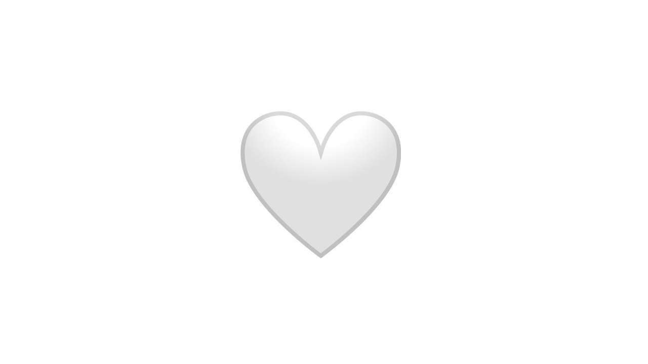 emoji de corazón blanco