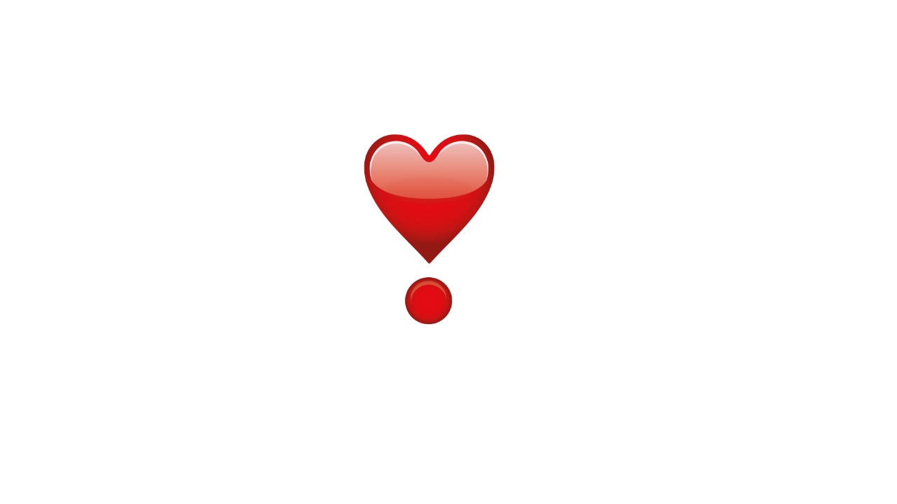 emoji de corazón de exclamación