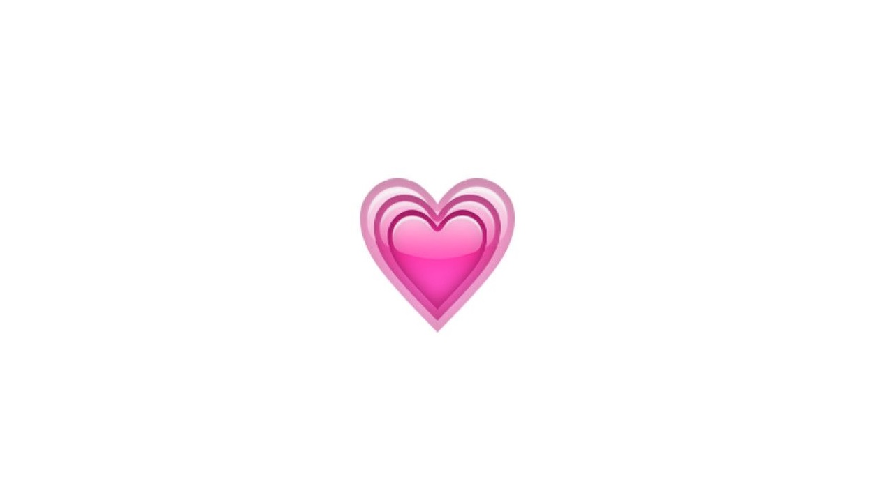 creciente emoji de corazón rosa