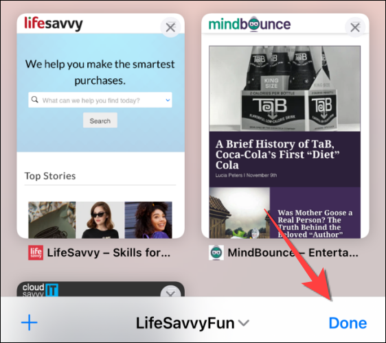 Toque "Listo para guardar los cambios.