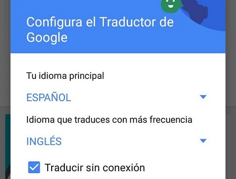 Cómo configurar el modo y el idioma en Google Translate en Android