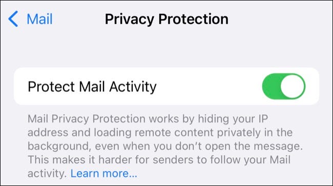 Habilitar protección de privacidad de correo