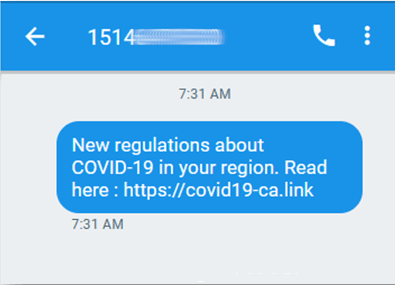 Mensaje de software malicioso Tangle Bot