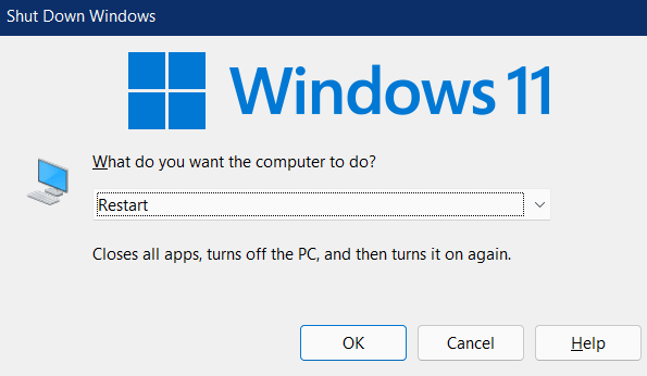 Reiniciar Windows 11