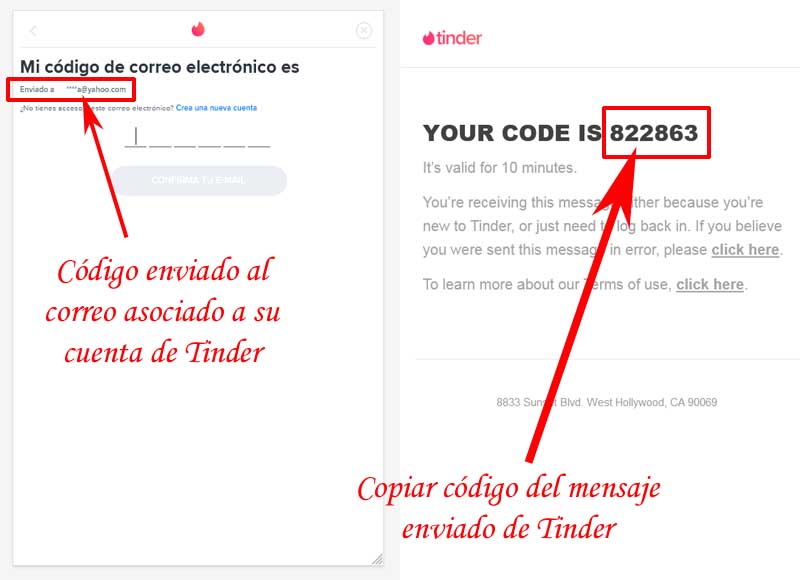 iniciar sesión en tinder con correo electrónico