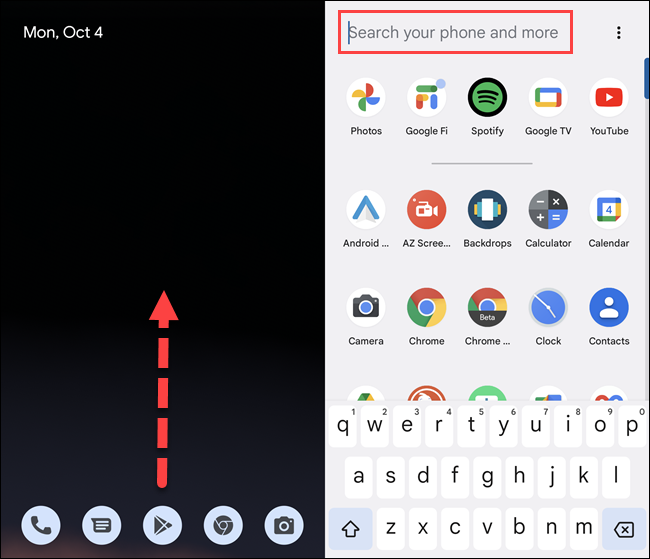 Búsqueda en todo el sistema de Pixel Launcher