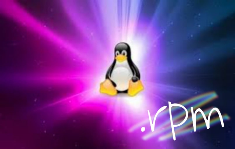 emblema de linux fondo multicolor