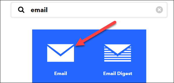 Buscar "El e-mail" y selecciónelo.