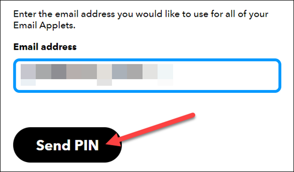 Ingrese su correo electrónico y haga clic en "Envíe el PIN."