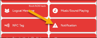Tocar "Notificación."