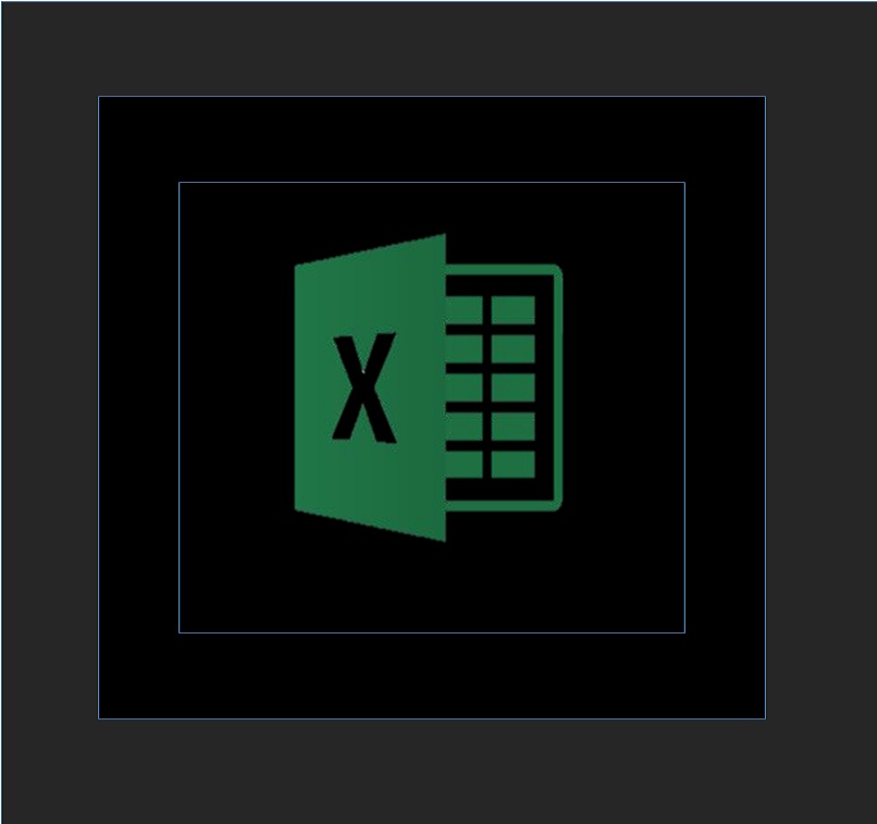 microsoft excel emblema fondo negro
