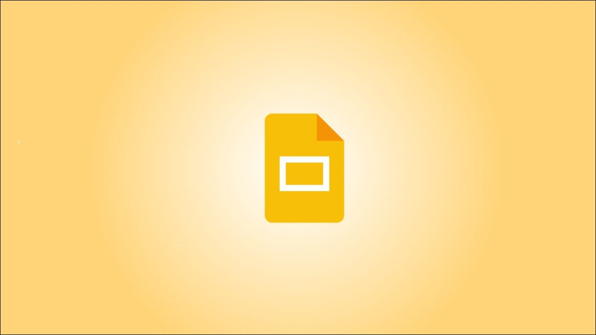Logotipo de Google Slides sobre un fondo degradado amarillo.