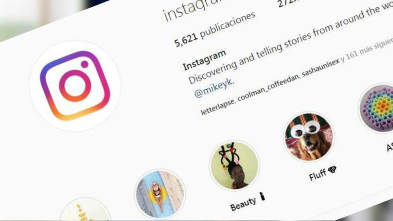 perfil de una cuenta de instagram