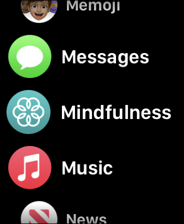 Aplicación de atención plena en Apple Watch