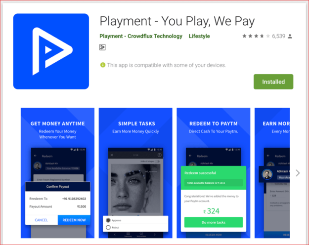 Playmen: App para ganar dinero en la India