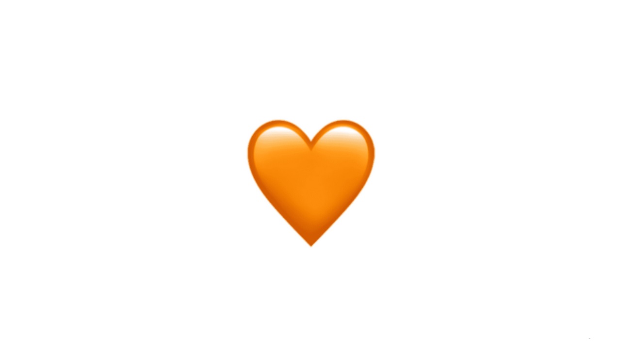 emoji de corazón naranja