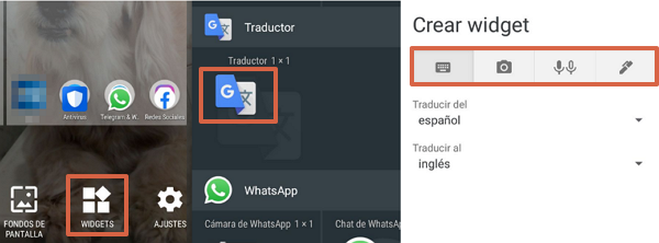 Cómo crear múltiples widgets de Google Translate en Android
