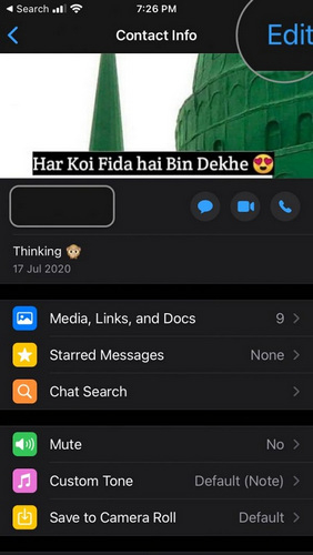 Opción para editar contactos de WhatsApp bloqueados
