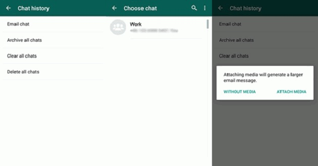 Opción de recuperación de correo electrónico de WhatsApp