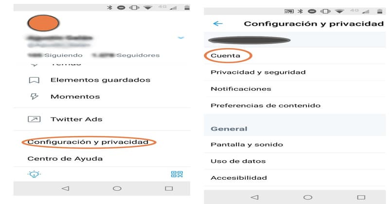 la configuración de privacidad