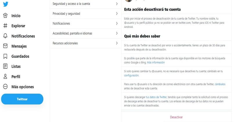 apaga twitter en algun momento
