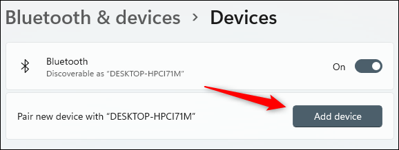 Haga clic en Agregar dispositivo.