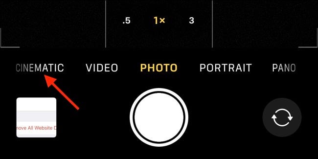 Habilitar el modo cinemático en la cámara iOS 15
