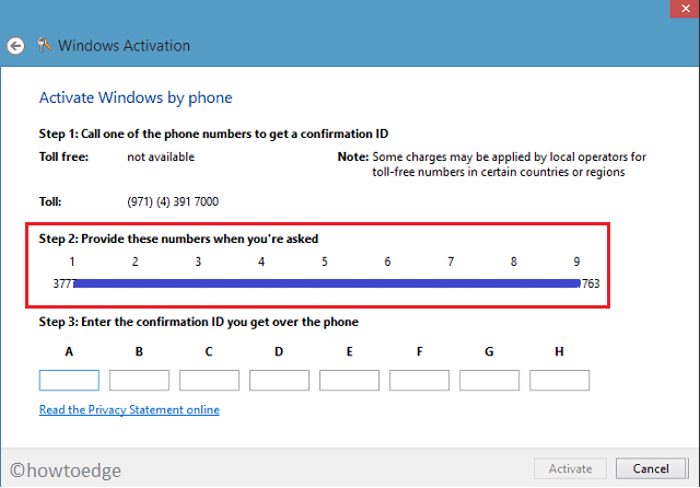 Activación de Windows por teléfono