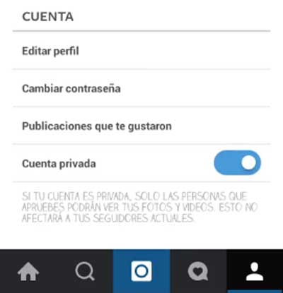 Hacer un perfil privado en Instagram