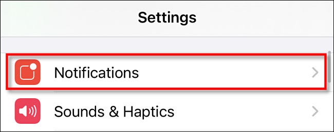 En la configuración de tu iPhone o iPad, toca "Notificaciones."