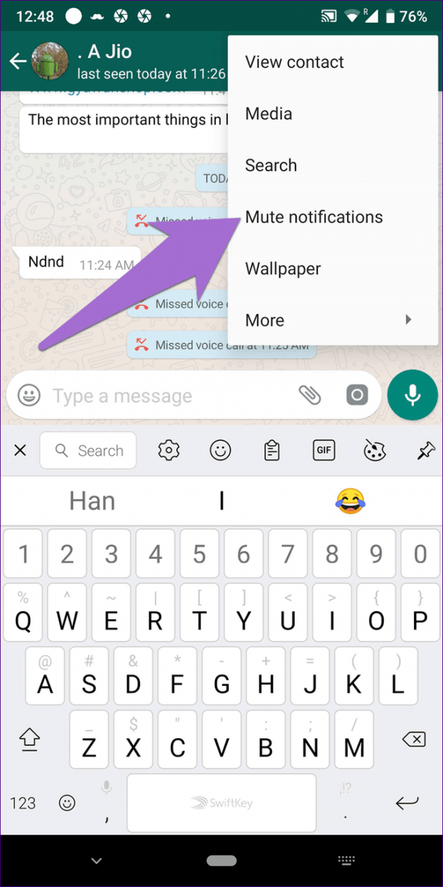 whatsapp mudo vs bloque 2