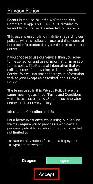 Política de privacidad de Wastat