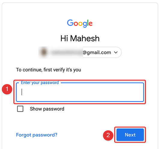 Ingrese sus datos de inicio de sesión de YouTube.