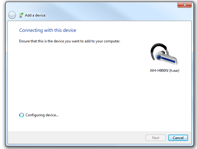 Emparejamiento Bluetooth de Windows 7 2