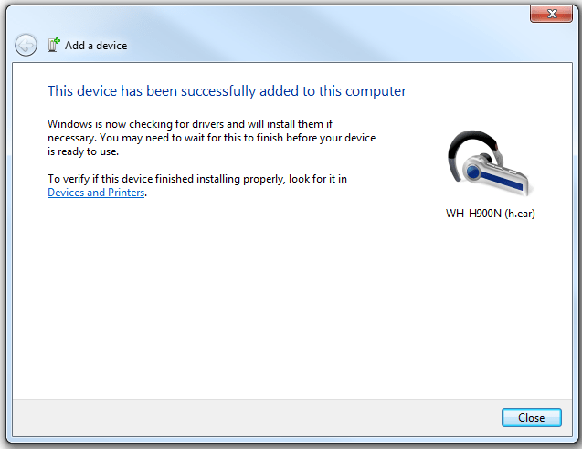 Emparejamiento Bluetooth de Windows 7 3