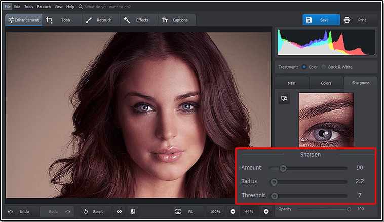 Aplicación para mejorar la calidad de las fotos.