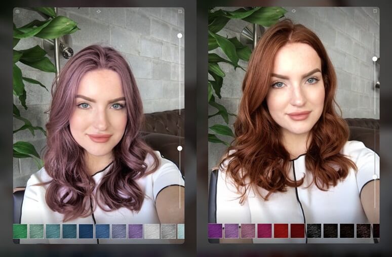 App para cambiar el color del cabello.