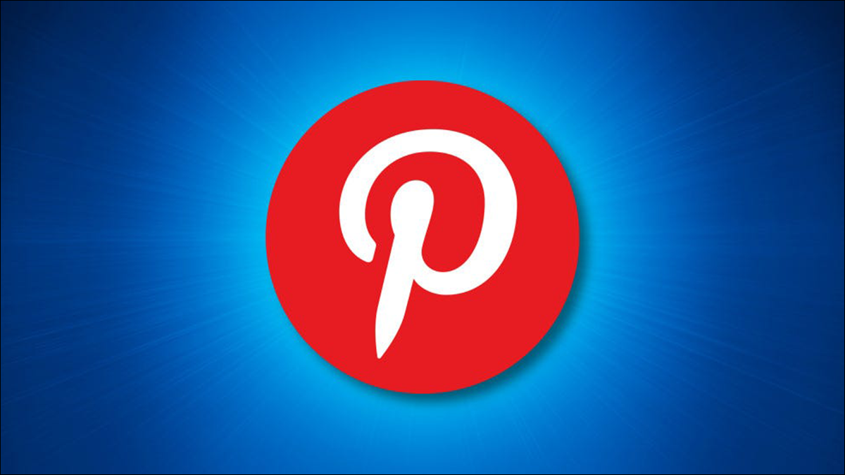 Logotipo de Pinterest sobre fondo azul