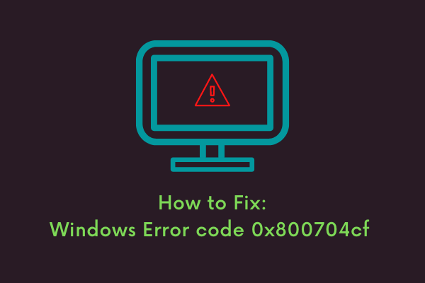 Cómo reparar el código de error de Windows 0x800704cf