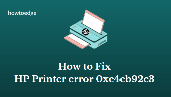 Código de error de la impresora HP 0xc4eb92c3